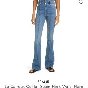 FRAME Le Catroux Center Seam High Waist Flare Jeans – Ashton Wash | 24